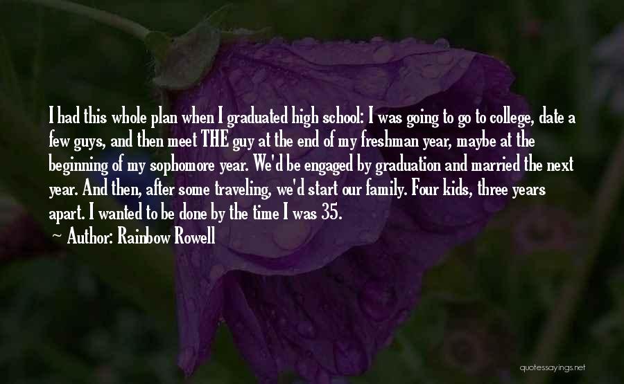 After High School Graduation Quotes By Rainbow Rowell