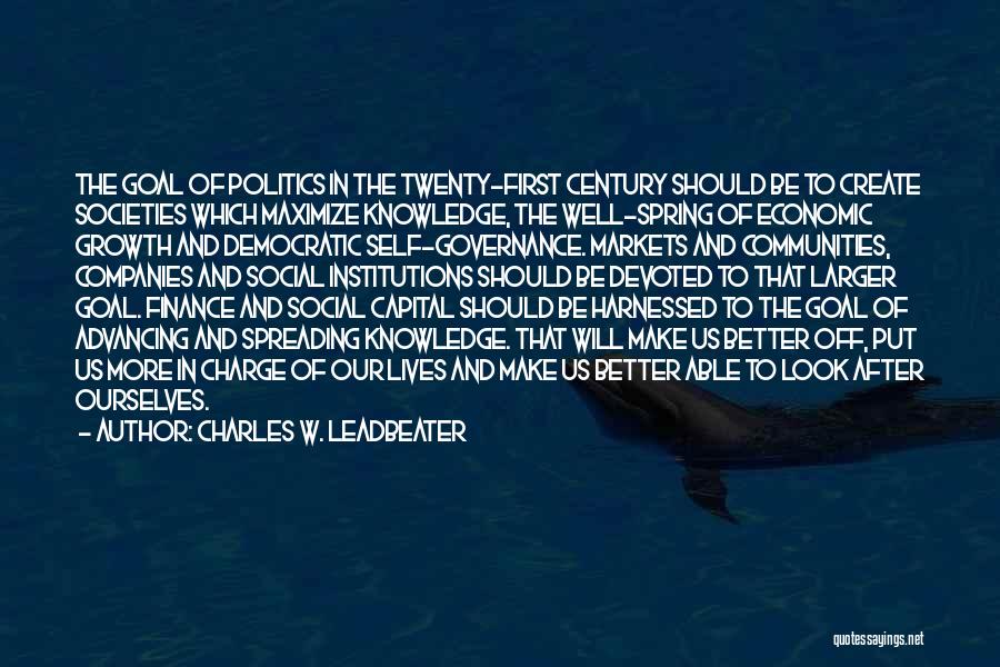 After Markets Quotes By Charles W. Leadbeater