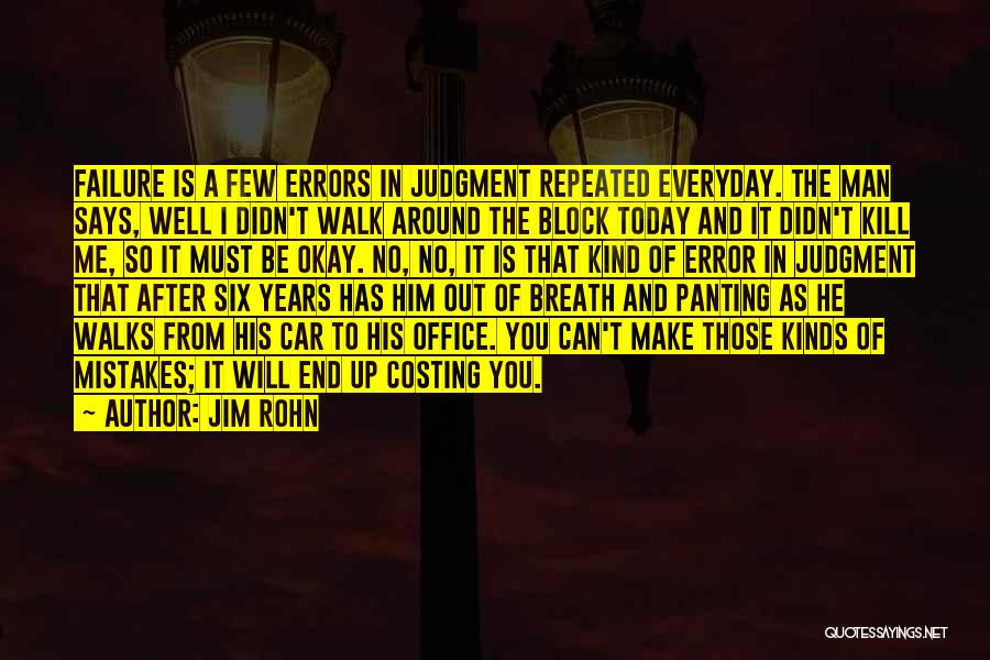 After Mistake Quotes By Jim Rohn