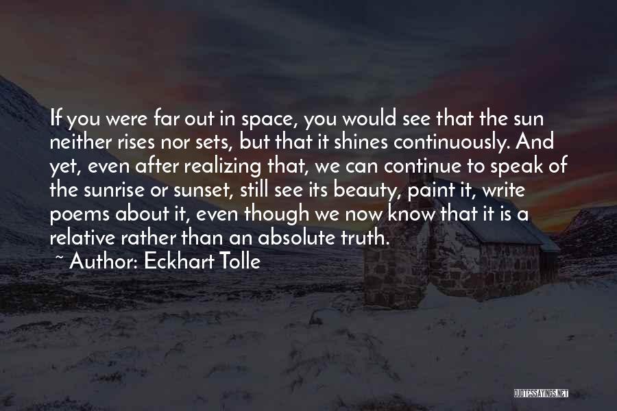 After The Sunset Quotes By Eckhart Tolle