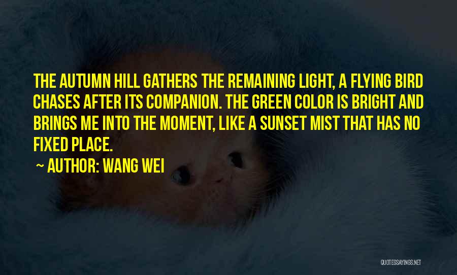 After The Sunset Quotes By Wang Wei