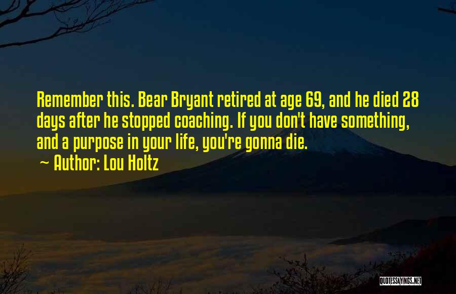 After You Died Quotes By Lou Holtz