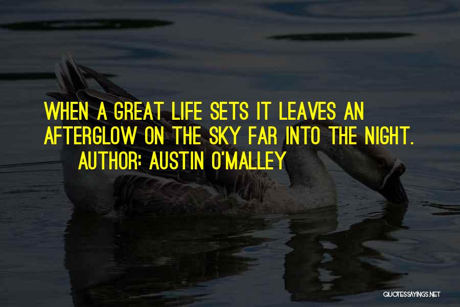 Afterglow Quotes By Austin O'Malley