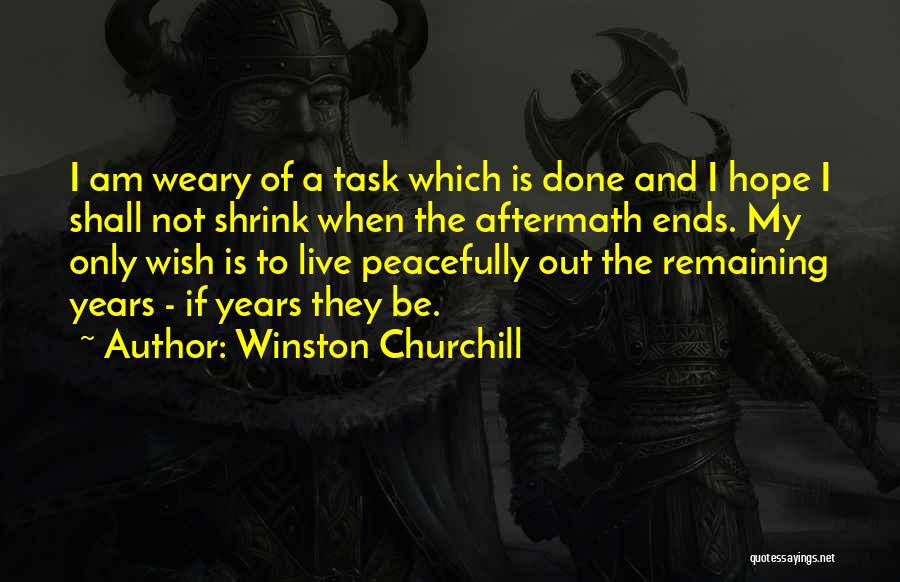 Aftermath Quotes By Winston Churchill