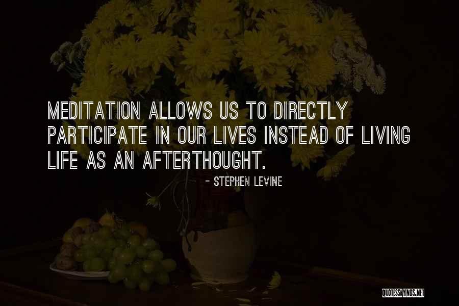 Afterthought Quotes By Stephen Levine Afterthought Quotes By Stephen Levine