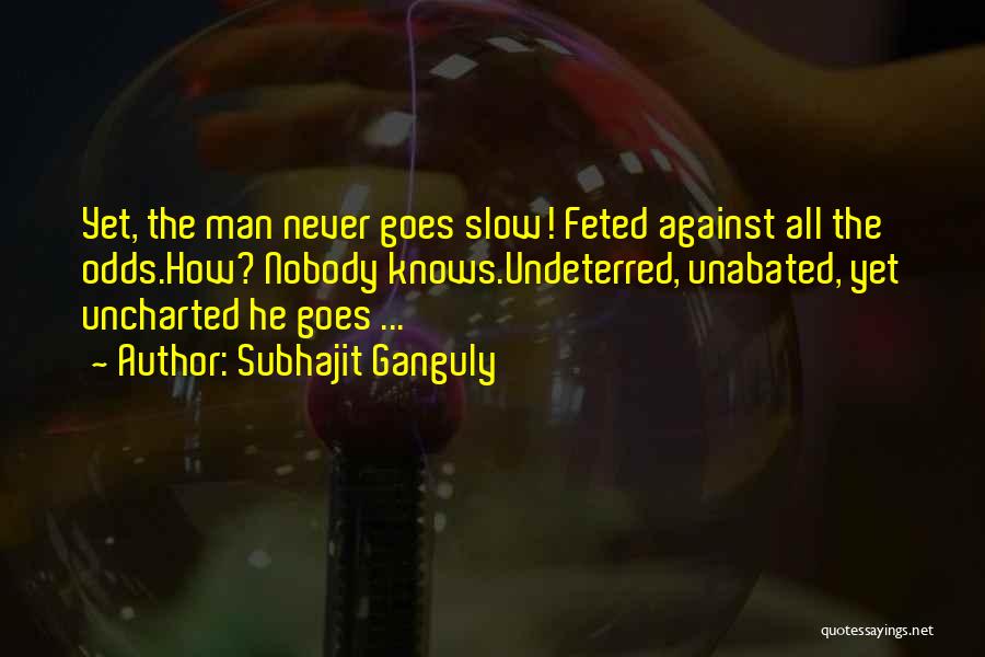 Against All Odds Quotes By Subhajit Ganguly