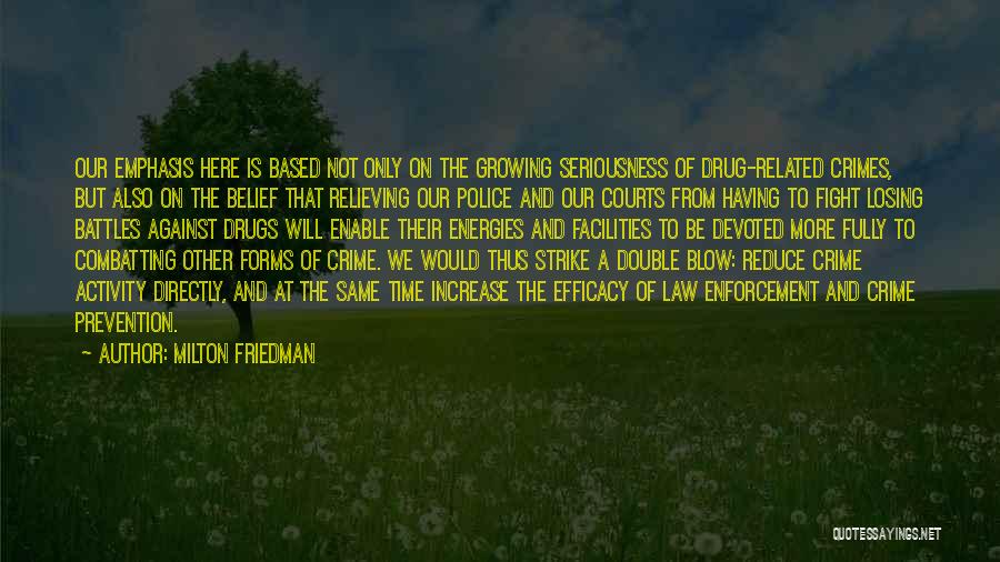 Against Drugs Quotes By Milton Friedman