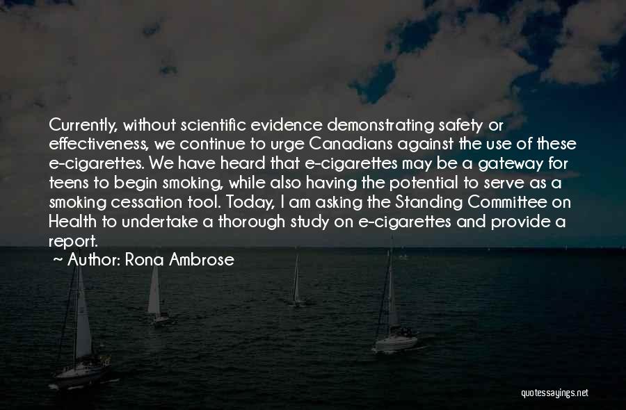 Against Smoking Quotes By Rona Ambrose