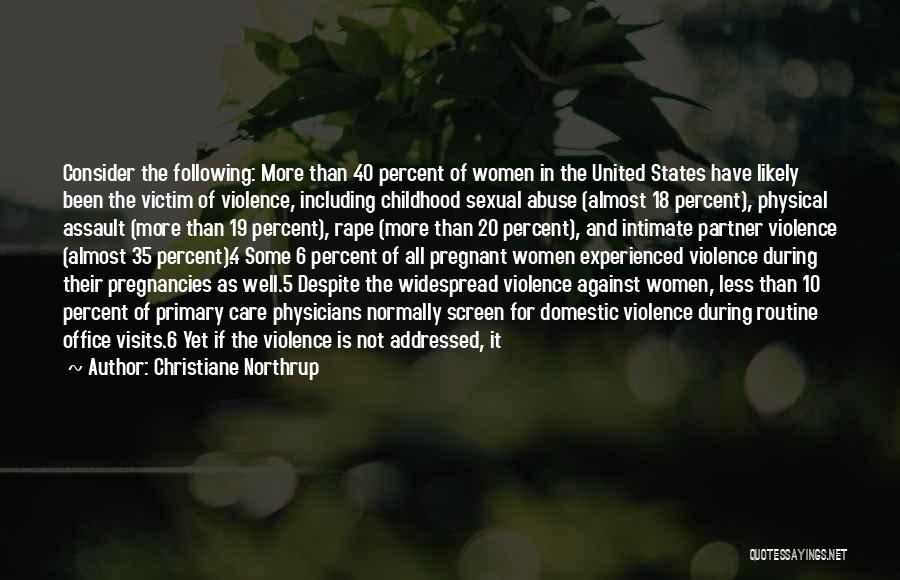 Against Violence Quotes By Christiane Northrup
