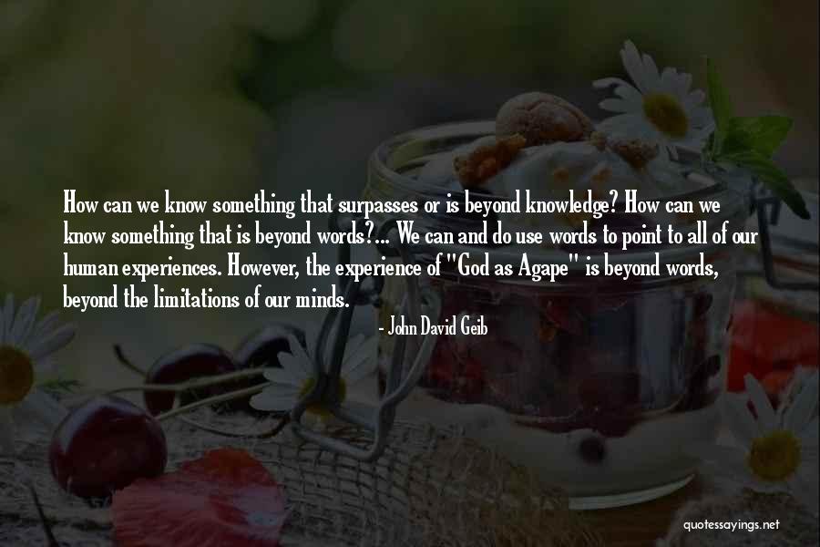 Agape Quotes By John David Geib