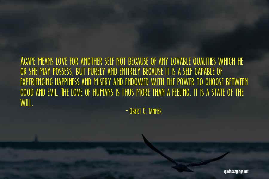 Agape Quotes By Obert C. Tanner