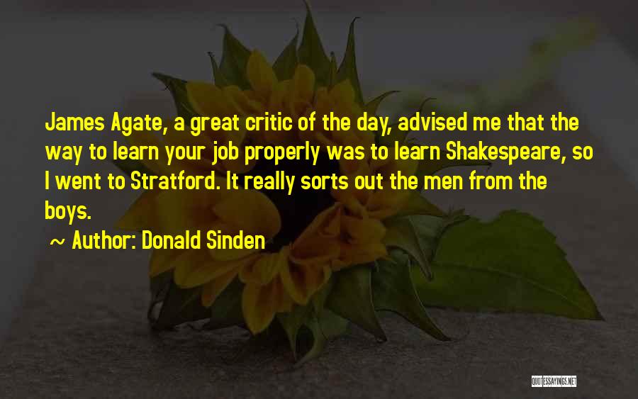 Agate Quotes By Donald Sinden