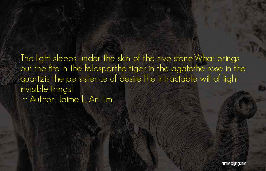 Agate Quotes By Jaime L. An Lim