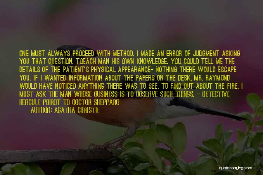 Agatha Christie Hercule Poirot Quotes By Agatha Christie