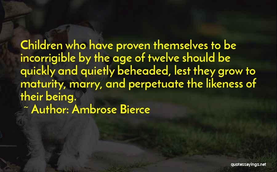 Age And Maturity Quotes By Ambrose Bierce