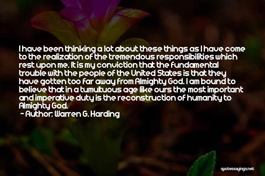 Age And Responsibility Quotes By Warren G. Harding