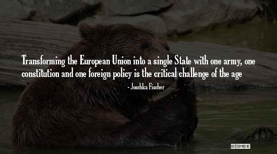 Age Challenge Quotes By Joschka Fischer