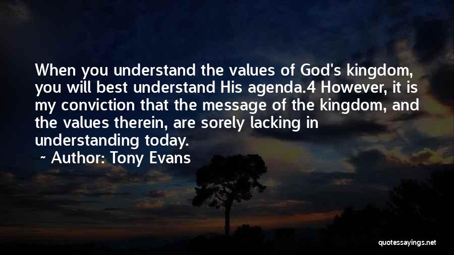 Agenda Quotes By Tony Evans