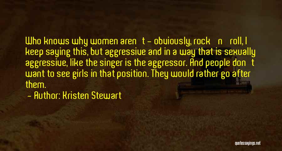 Aggressive Girl Quotes By Kristen Stewart