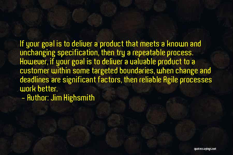 Agile Change Quotes By Jim Highsmith