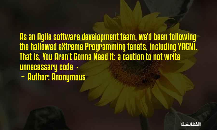 Agile Programming Quotes By Anonymous