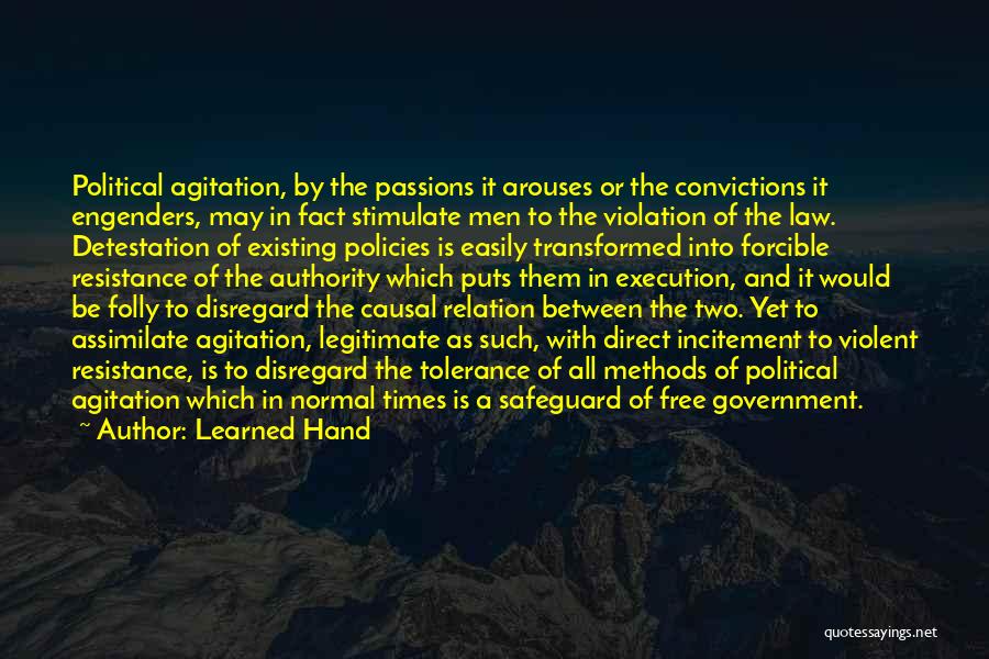 Agitation Quotes By Learned Hand