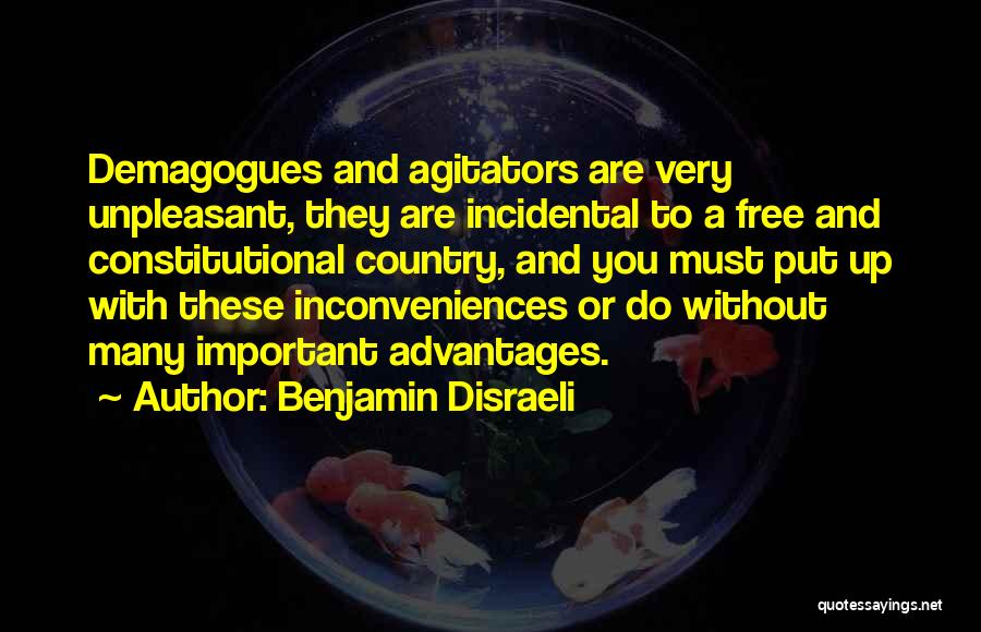 Agitators Quotes By Benjamin Disraeli