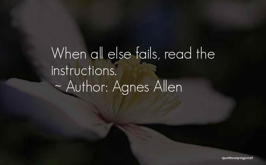 Agnes Allen Quotes 1688389