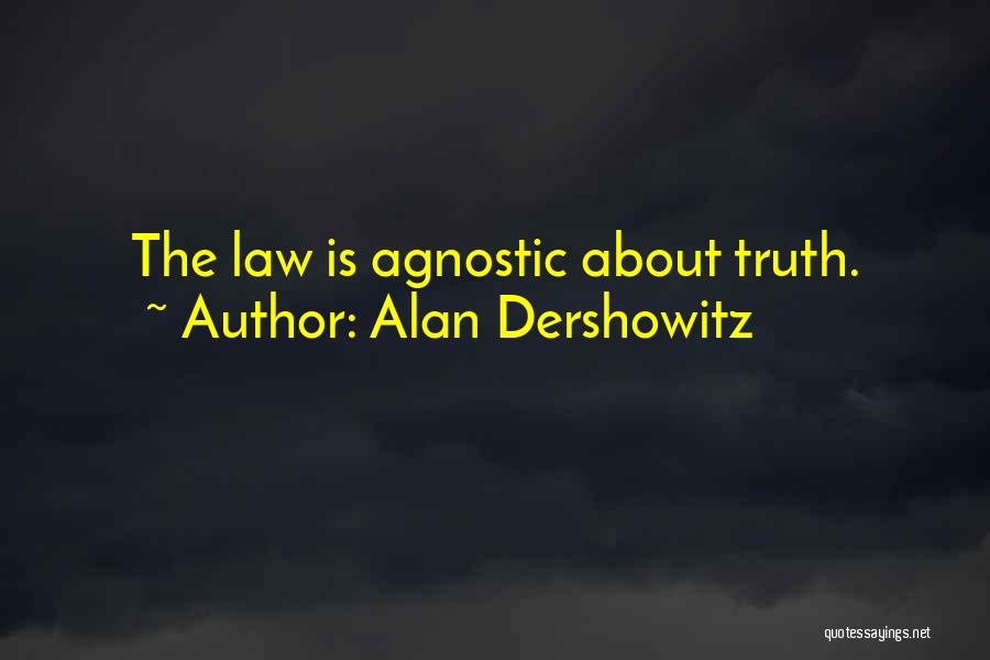 Agnostic Quotes By Alan Dershowitz