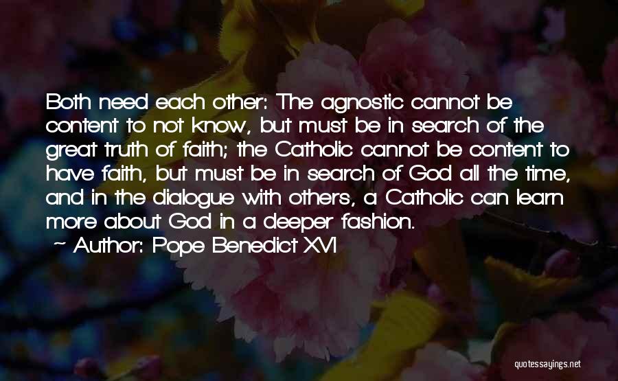 Agnostic Quotes By Pope Benedict XVI