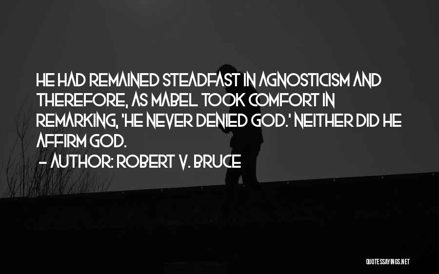 Agnostic Quotes By Robert V. Bruce