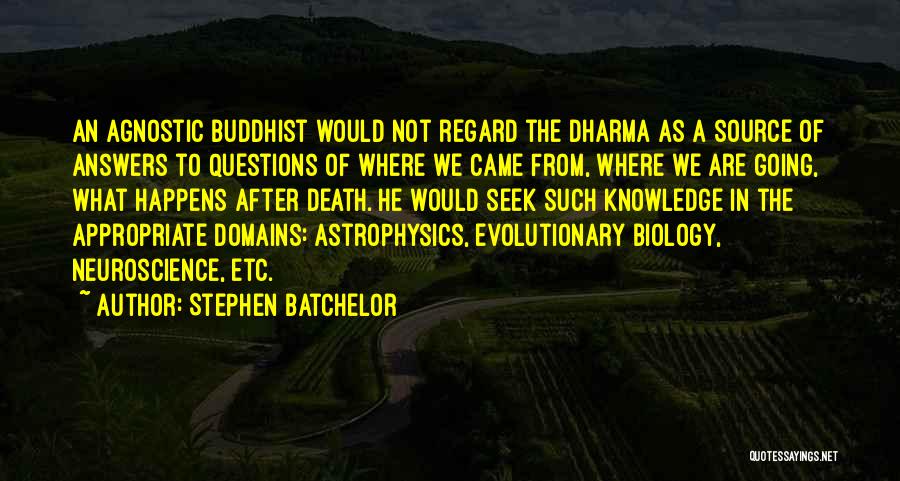 Agnostic Quotes By Stephen Batchelor