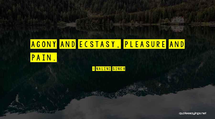 Agony And Ecstasy Quotes By Nalini Singh