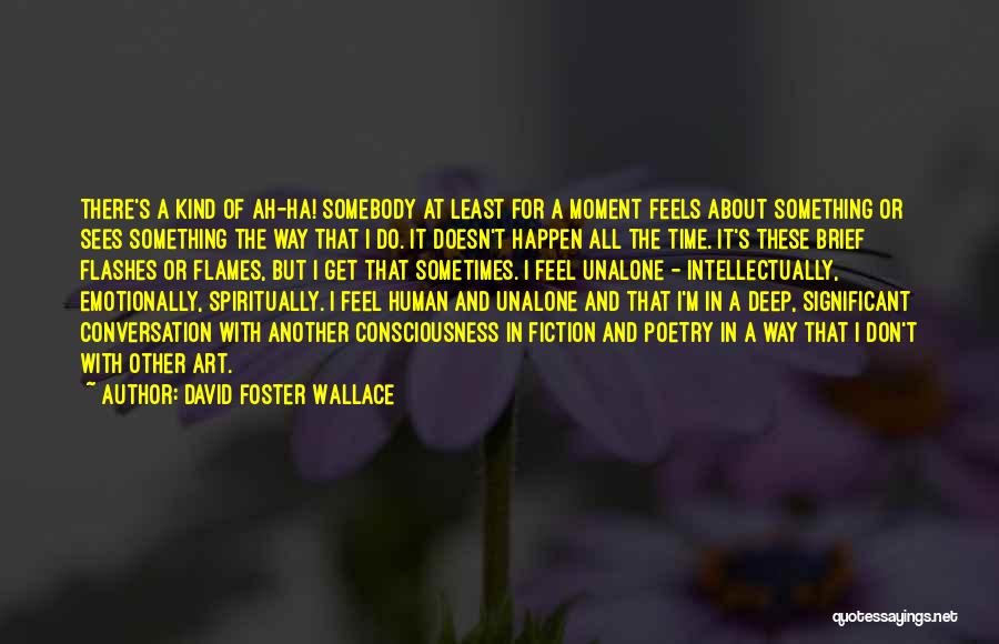 Ah Ha Quotes By David Foster Wallace