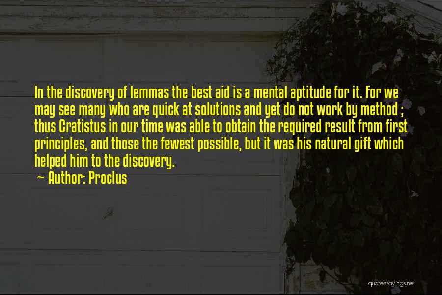 Aid Work Quotes By Proclus