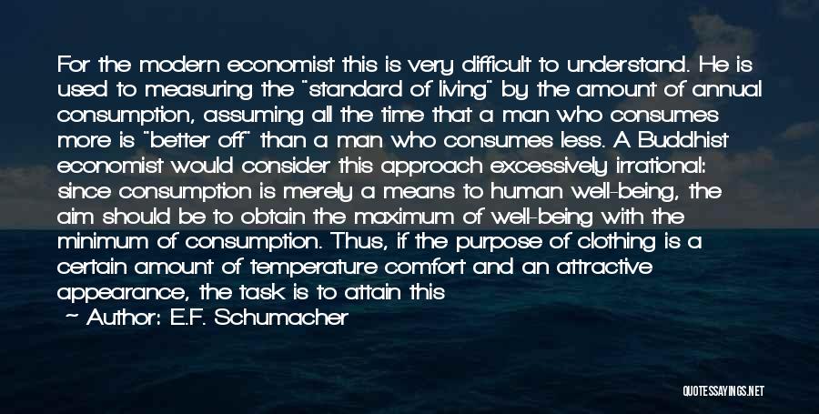 Aim For Quotes By E.F. Schumacher