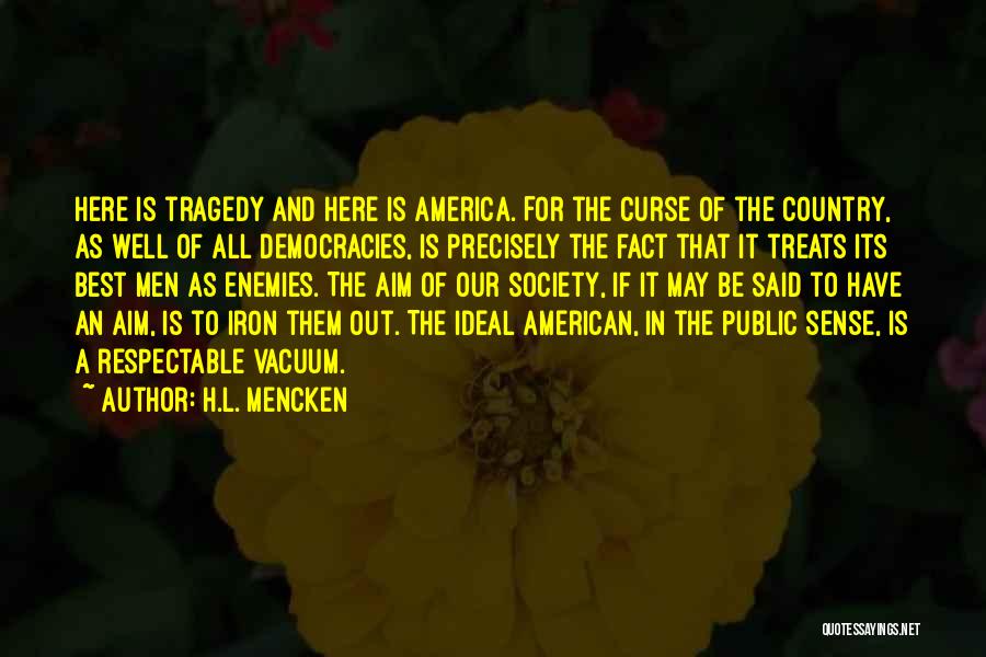 Aim For Quotes By H.L. Mencken