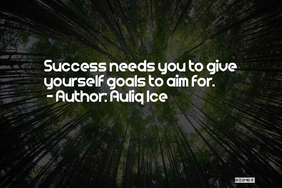 Aim For Your Goal Quotes By Auliq Ice