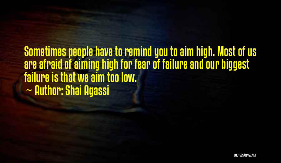 Aiming Too High Quotes By Shai Agassi