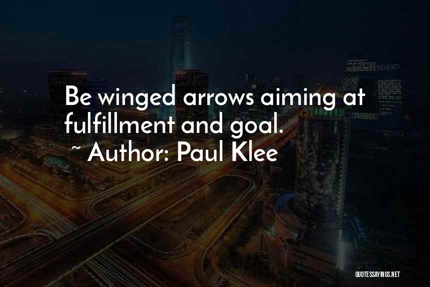 Aiming Your Goal Quotes By Paul Klee