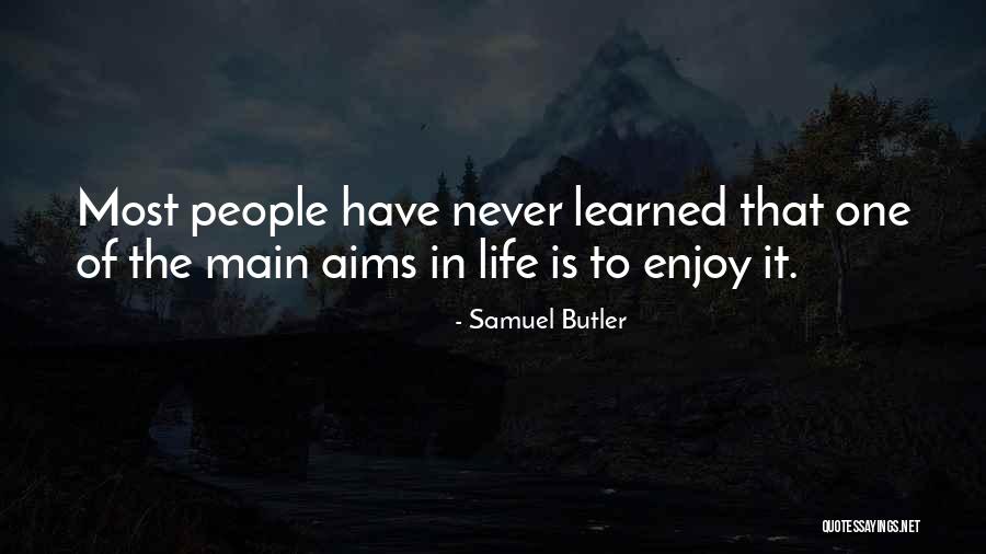 Aims In Life Quotes By Samuel Butler