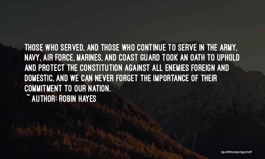 Air Guard Quotes By Robin Hayes
