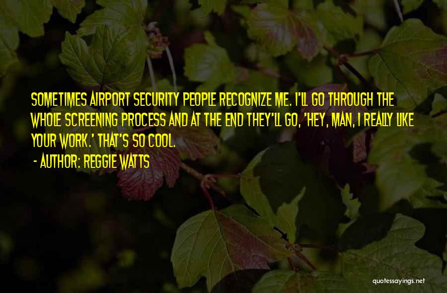 Airport Security Quotes By Reggie Watts