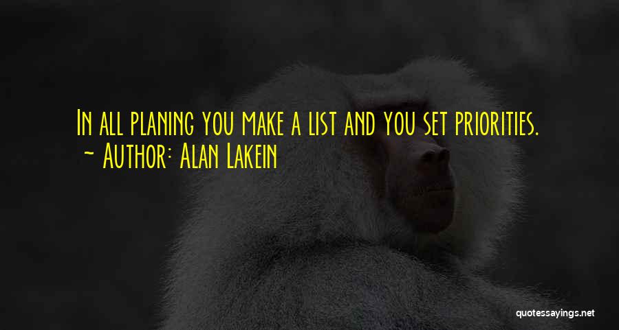 Alan Lakein Quotes 1610497