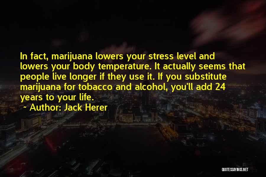 Alcohol Use Quotes By Jack Herer