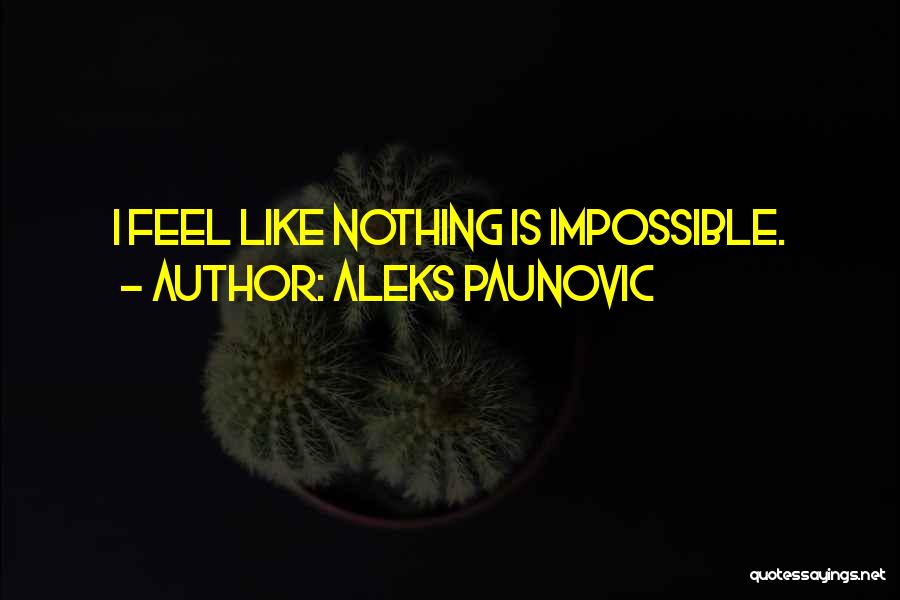 Aleks Paunovic Quotes 1679527