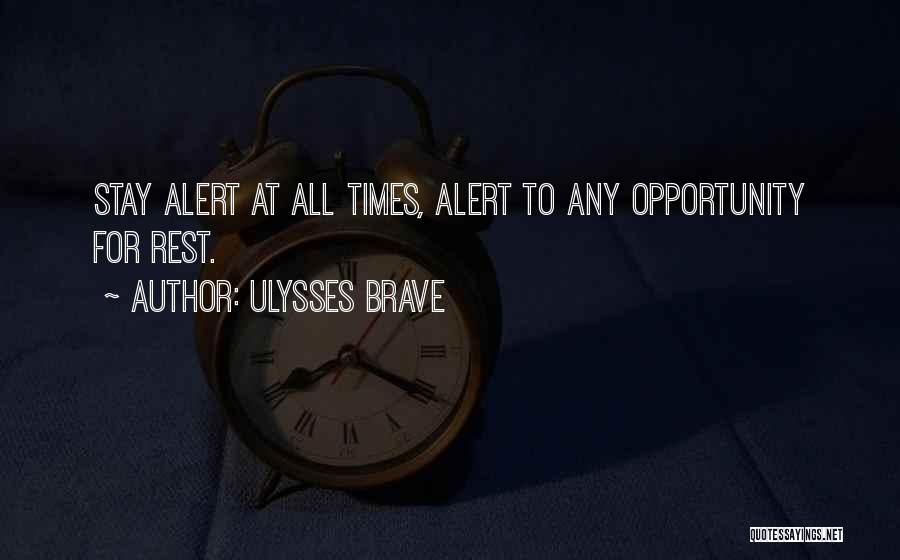 Alertness Quotes By Ulysses Brave