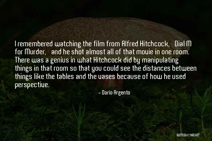 Alfred Hitchcock Movie Quotes By Dario Argento