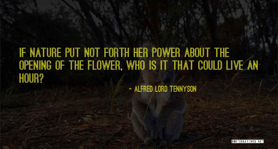 Alfred Lord Tennyson Flower Quotes By Alfred Lord Tennyson