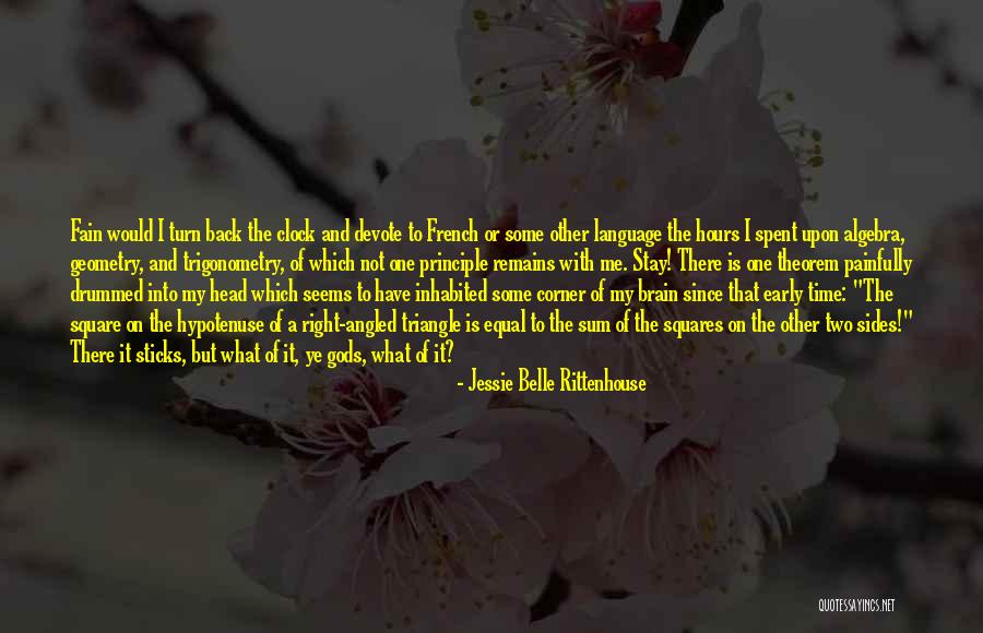 Algebra And Geometry Quotes By Jessie Belle Rittenhouse Algebra And Geometry Quotes By Jessie Belle Rittenhouse